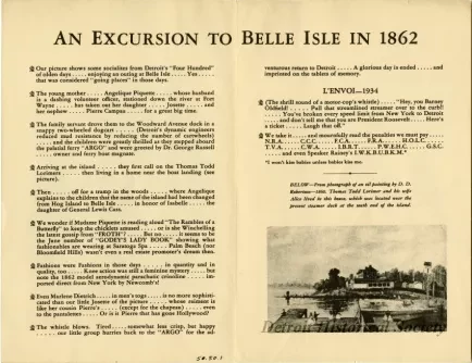 Pamphlet - An Excursion to Belle Isle in 1862