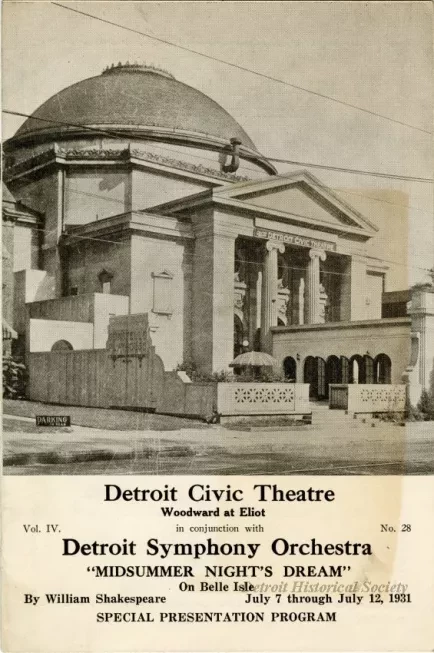 Program, Theater - Detroit Civic Theatre, Vol. IV, No. 28