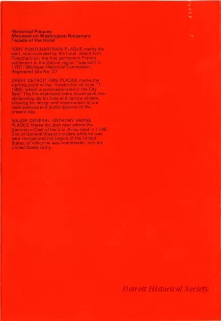 Pamphlet - Pontchartrain: a Name with historical Significance