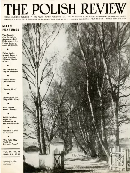 Magazine - The Polish Review, Vol. IV, No. 44, Nov. 23, 1944