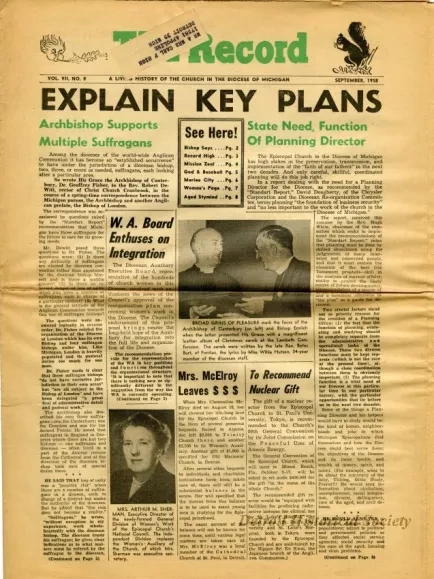 Newspaper - The Record, Vol. VII, No. 8, September 1958