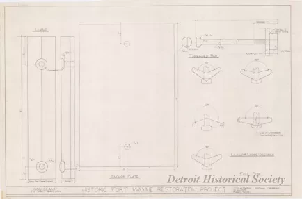 Drawing, Technical - Iron Clamp for Breast Height Wall,
Historic Fort Wayne Restoration Project