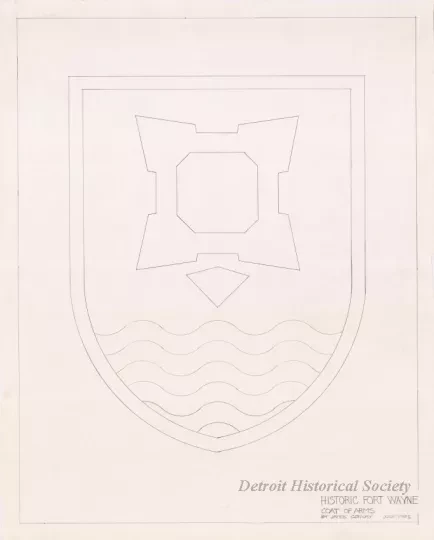 Drawing, Technical - Historic Fort Wayne Coat of Arms