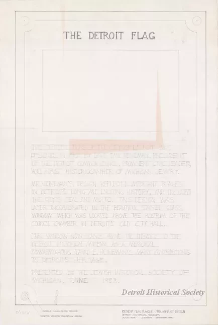 Drawing, Technical - The Detroit Flag