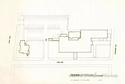 Drawing, Architectural - Site Plan of Detroit Historical Museum - Preliminary Sketch