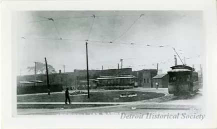 Print, Photographic - Trumbull Car Barns Detroit, Mich.