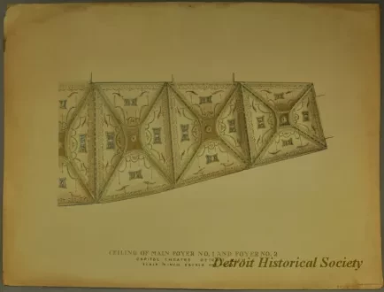 Drawing - Ceiling of Main Foyer No. 1 and Foyer No. 2