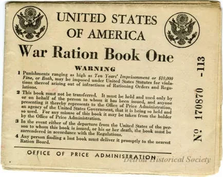 Book, Ration - War Ration Book One
