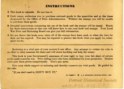 Book, Ration - War Ration Book No. 3