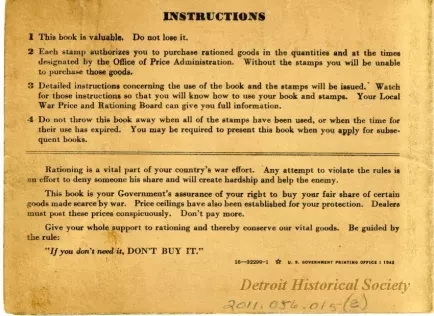 Book, Ration - War Ration Book No. 3