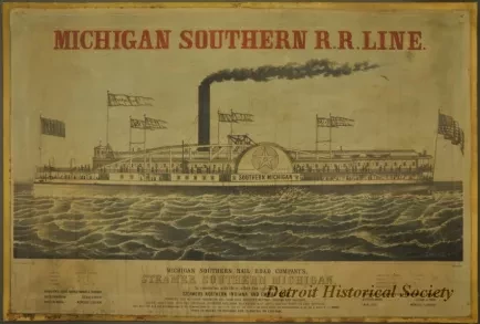 Lithograph - Michigan Southern R.R. Line