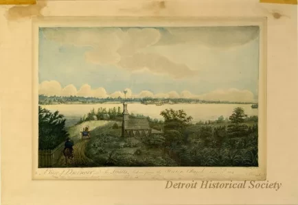 Print - A View of Detroit and the Straits