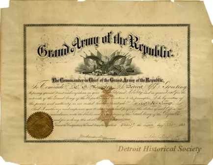 Certificate - Grand Army of the Republic