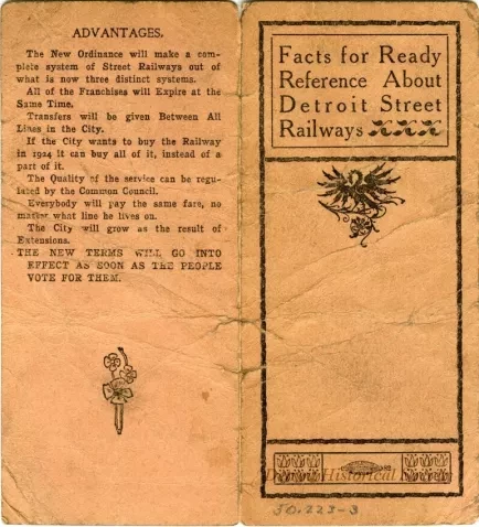 Pamphlet - Facts for Ready Reference About Detroit Street Railways