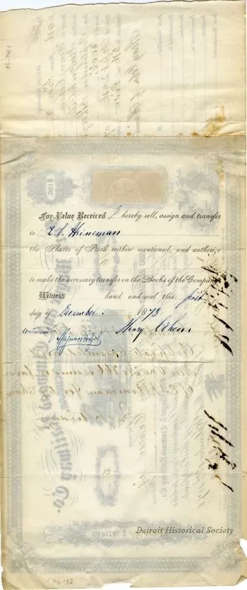 Certificate, Stock
