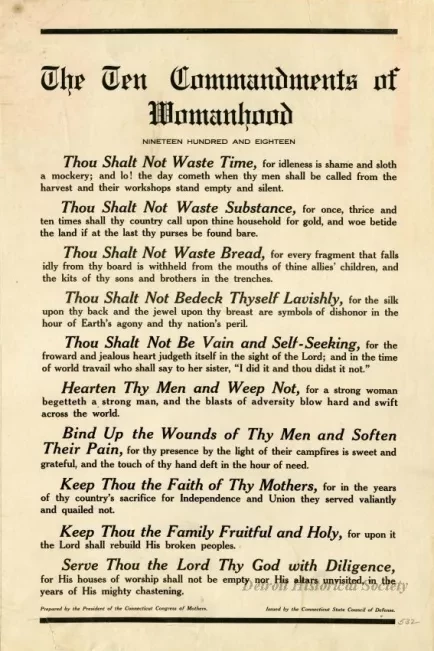 Poster - The Ten Commandments of Womanhood