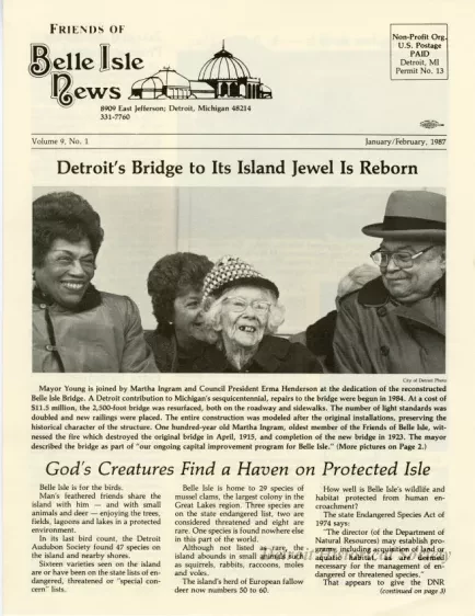 Newsletter - Friends of Belle Isle News, Vol. 9, No. 1