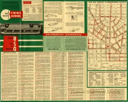 Map - Department of Street Railways 1960-1961 Service Map