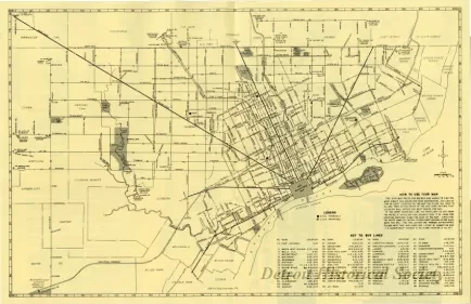Map - Department of Street Railways Service Map of Greater Detroit
