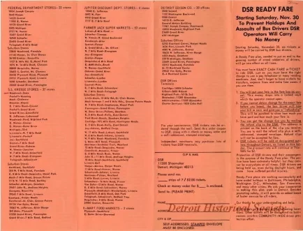 Flier - D.S.R. Ready Fare