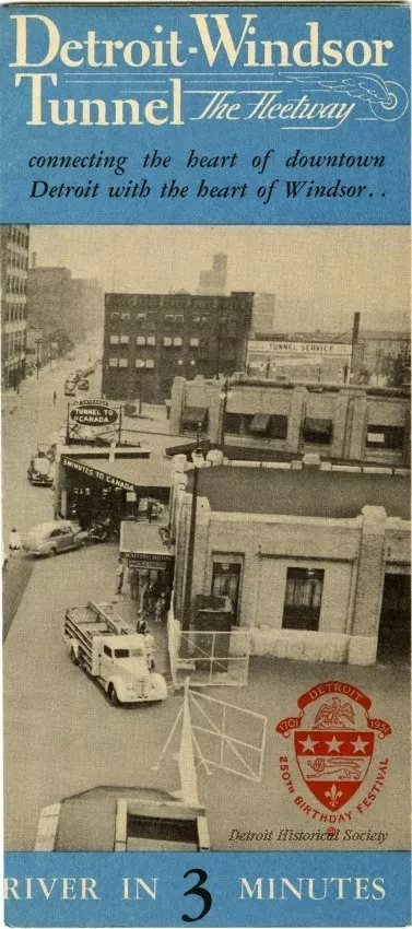 Map - Detroit-Windsor Tunnel, The Fleetway