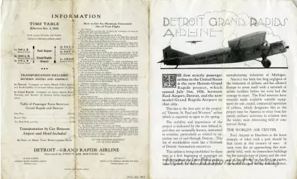 Brochure - Detroit Grand Rapids Airline