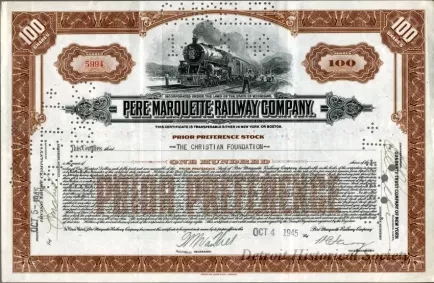 Certificate, Stock