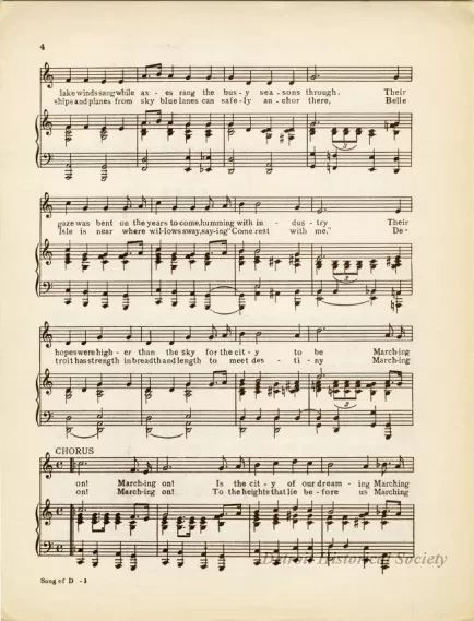 Music, Sheet - Song of Detroit