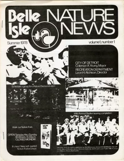 Newsletter - Belle Isle Nature News, Vol. 1, No. 1, Summer 1978