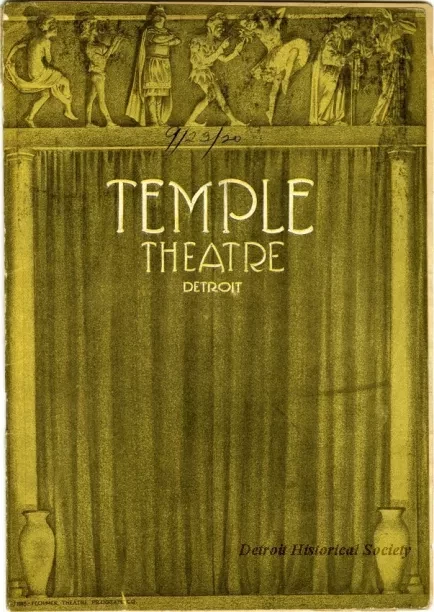 Program, Theater - Temple Theatre, Detroit