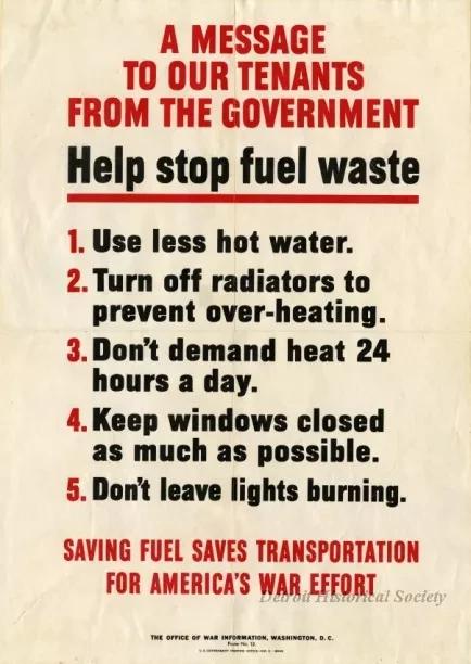 Poster - A Message to Our Tenants from the Government