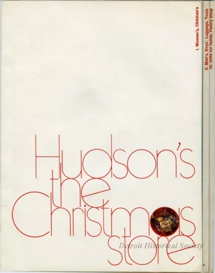 Catalog, Sales - Hudson's the Christmas Store