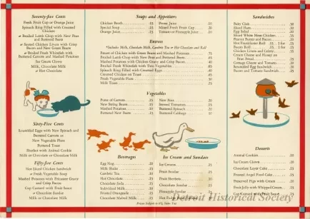 Menu - Good Things I Like to Eat, A Menu for Children.