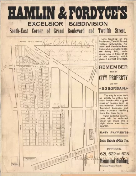 Poster - Hamlin & Fordyce's Excelsior Subdivision