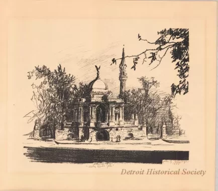 Lithograph - Water Works Gate