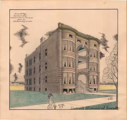 Drawing - James D. May Apartment Bldg.