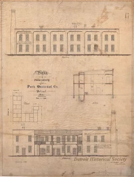 Drawing, Architectural - Plans of Laboratory for Park Davis and Co., Detroit, Mich.