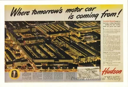 Poster - Where Tomorrow's Motor Car is Coming From!