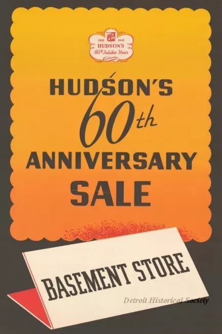 Poster - Hudson's 60th Anniversary Sale - Basement Store