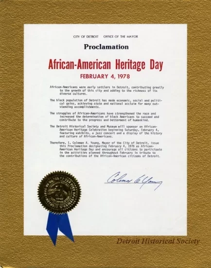 Proclamation - African-American Heritage Day