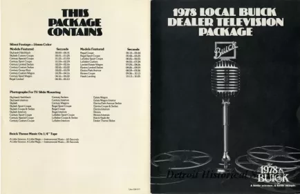 Brochure - 1978 Local Buick Dealer Television Package