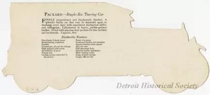 Model, Product - Packard - Single-Six Touring Car