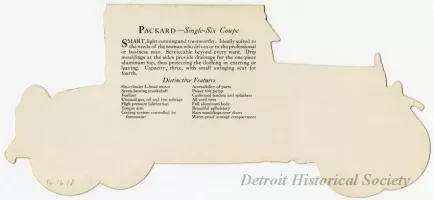 Model, Product - Packard - Single-Six Coupe
