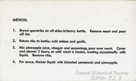 Recipe - New--From Hudson's Kitchen