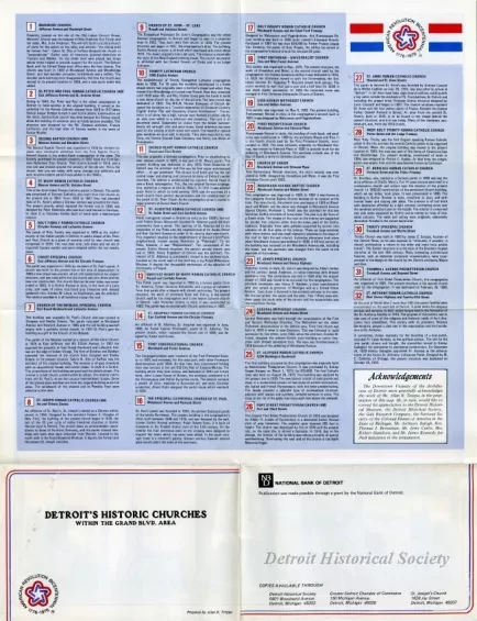 Map - Detroit's Historic Churches within the Grand Blvd. Area