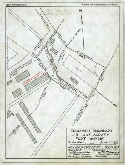 Survey, Land - Proposed Boundary U.S. Lake Survey Fort Wayne