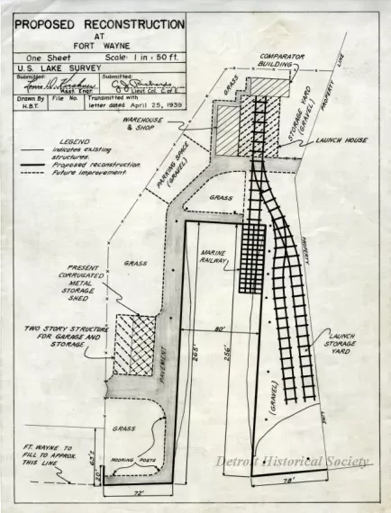 Plan, Site - Proposed Reconstruction at Fort Wayne