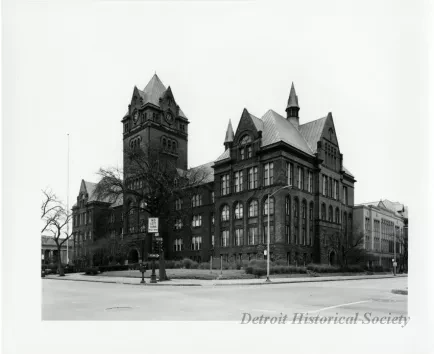 Print, Photographic - Central High School.  Cass & Warren, Det. MI.