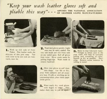 Pamphlet, Instruction - How To Wash Your Gloves