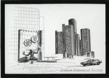 Print - Spirit of Detroit in Renaissance
